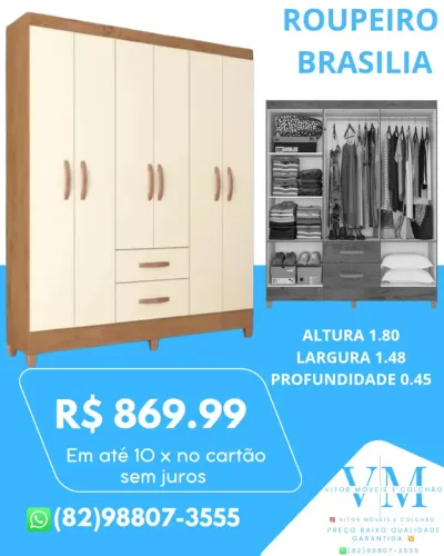 PROMOÇÃO DE GUARDA ROUPA CASAL APARTI DE
