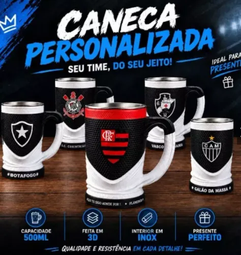 CANECA CHOOP TIMES DO CORAÇÃO