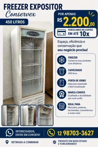 Freezer expositor Consevex 450L