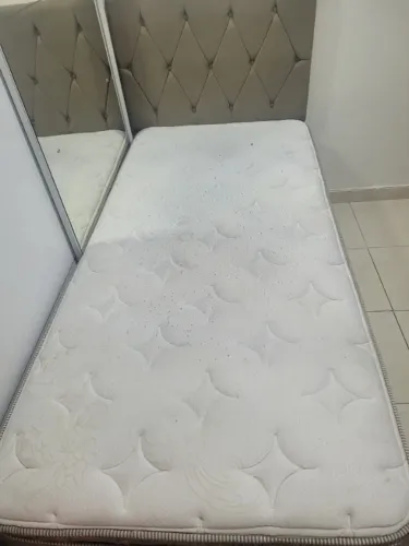 Cama box solteiro com colchão e cabeceira