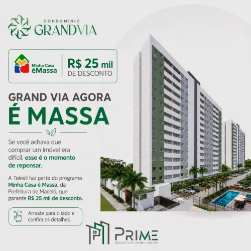 grand via apt completo 2 quartos e planta fantastica 