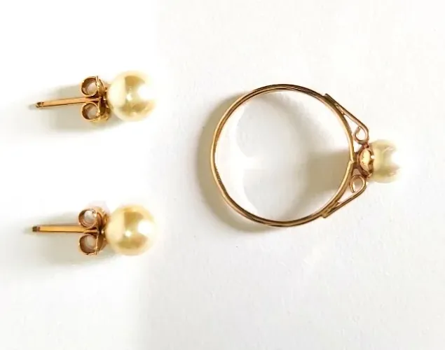 Rommanel - Gargantilha com pingente coração, - Anel, - Brinco. Preços na descrição.