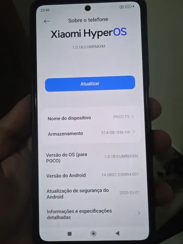 Poco F5 256gb semi novo, unico dono