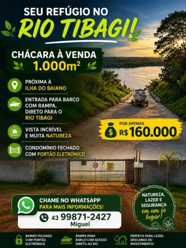 ? VENDO CHÁCARA - 1.000m² ?
