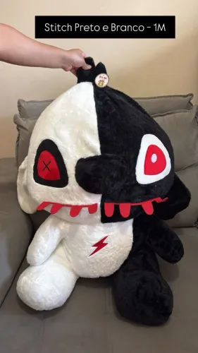 Stitch Dark Ghost Preto e Branco Gigante 1Metro