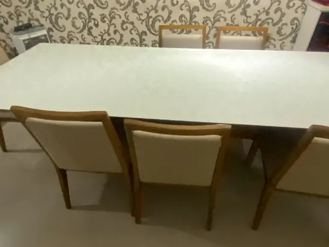 mesa para jantar com 8 cadeiras comprimento 2.90m por 1.10
