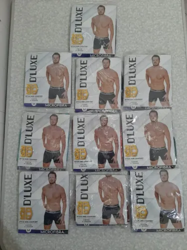 Kit 10 Cuecas Boxer Masculina Microfibra Original M