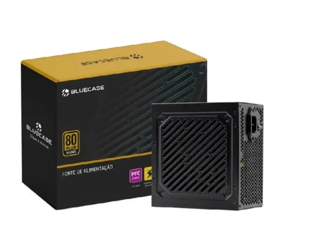 Fonte 650w Real 80 Plus Bronze Bivolt BLUCASE - novo, pronta entrega