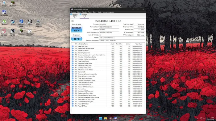 SSD Goldenfier 480GB SATA III em estado de novo