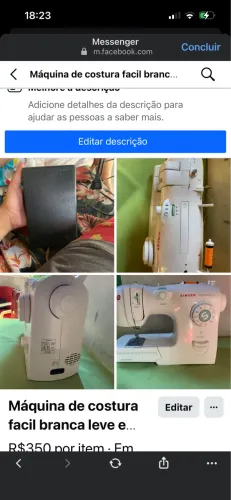 Maquina de costurar pequena e nova