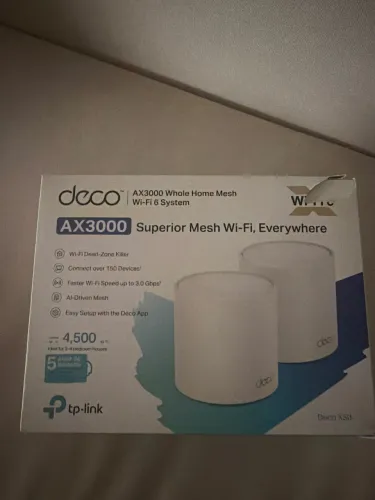 Kit roteador TP-Link Deco X50 AX3000 com 2 unidade