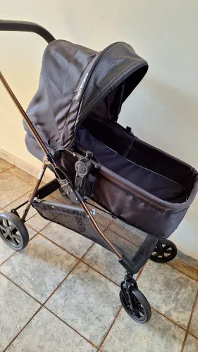 Carrinho de Bebê Galzerano Napoli + Bebê Conforto Grid + Base Veicular - Completo