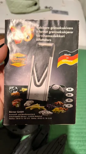Cortador De Legumes Borner V6 Inox Aço Inoxidável Cor Preto