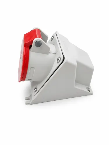 Tomada industrial sobrepor vermelho 380v 16A