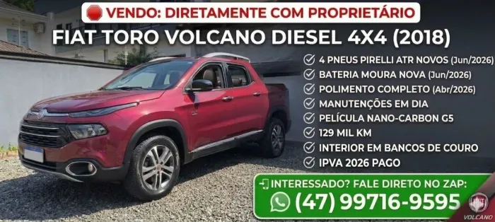 Fiat Toro Volcano 2.0 16V 4X4 TB Diesel Aut. 2018