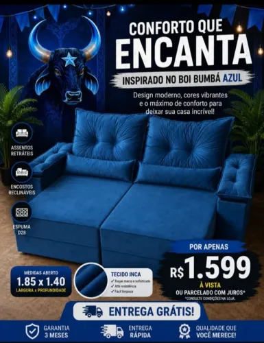 RETRÁTIL RECLINÁVEL SOFÁ PRONTA ENTREGA 
