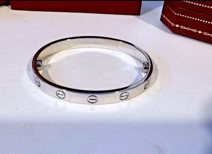bracelete cartier love prata 925 silver bracelet pulseira love# acessório joia bijuteria 7
