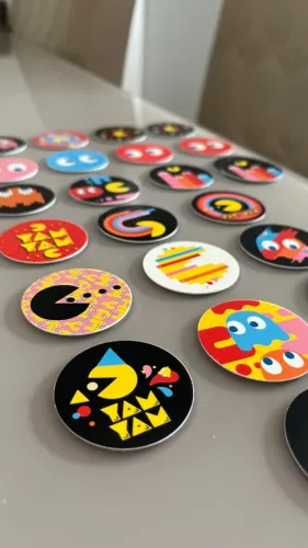 Lote Tazos Pac-Man Elma Chips 2020 (cerca de 25 peças)