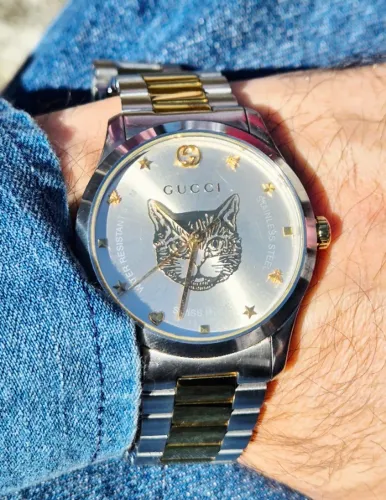 Relógio Gucci G-Timeless Gato Místico YA1264074 Swiss 38mm Original