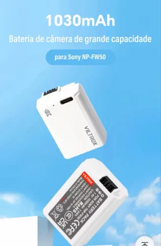 VILTROX NP-FZ100  Bateria 2200mAh USB-C  carregamento rápido 