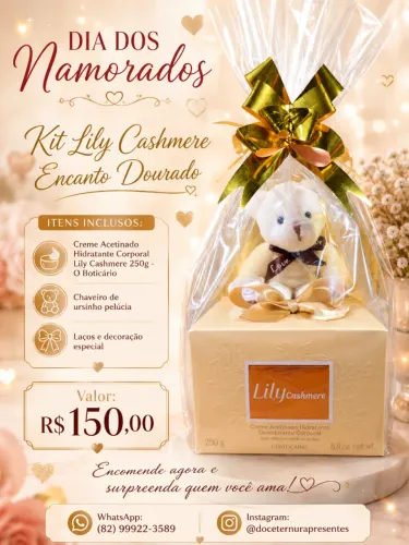 PRESENTE Lily Cashmere Kit Encanto Dourado | Mimo Presente