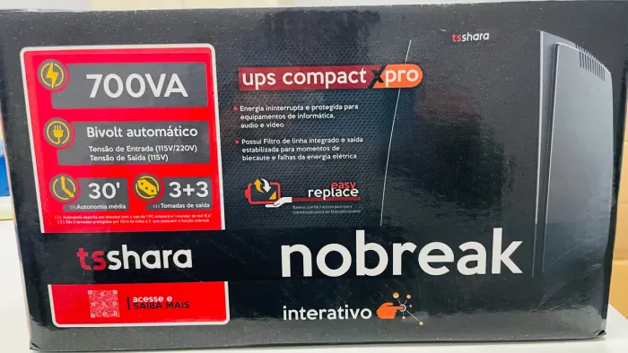 Nobreak Tsshara 700VA Bivolt Novo na Caixa