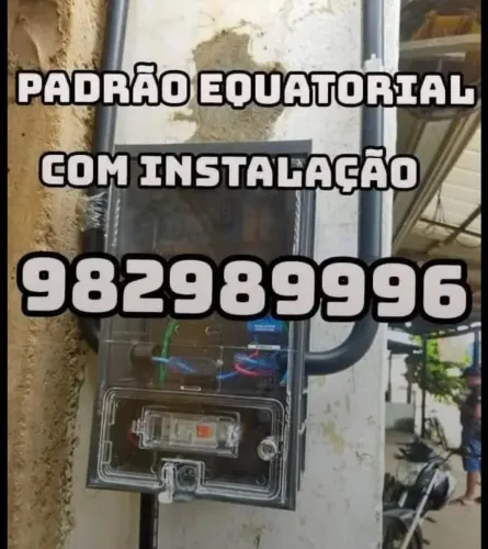 Caixa padrão equatorial com instalação 110v 220v