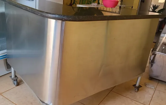 Bocão de inox em L 1,50x1,10M