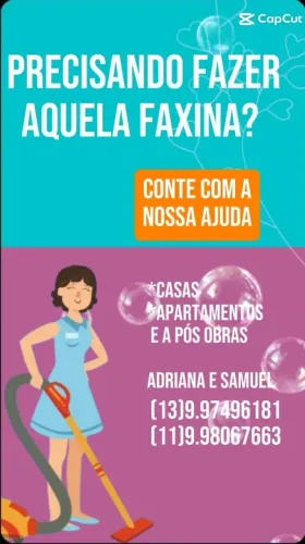 Serviço de faxineira e após obra