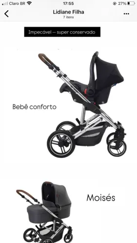 Carrinho bebê completo