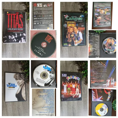 LOTE 4 DVDs ORIGINAIS-FALAMANSA/TITÃS/TINA TURNER/CALYPSO