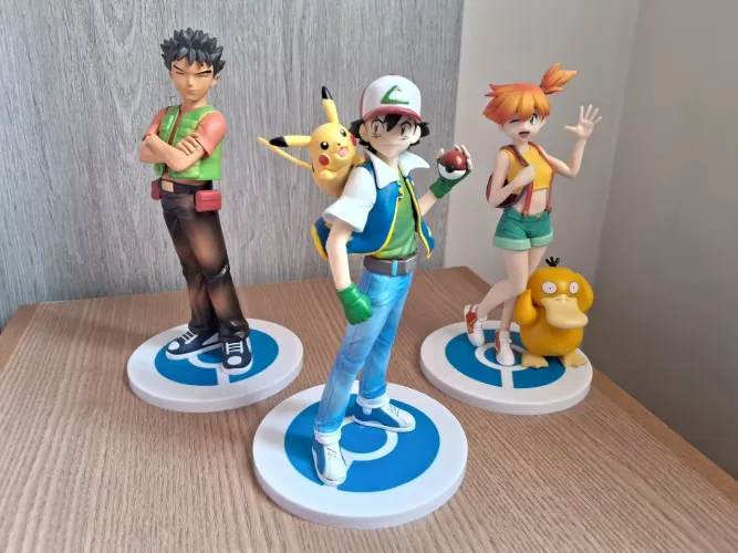 Pokémon Broke Ash Misty Pikachu Psyduck Figure