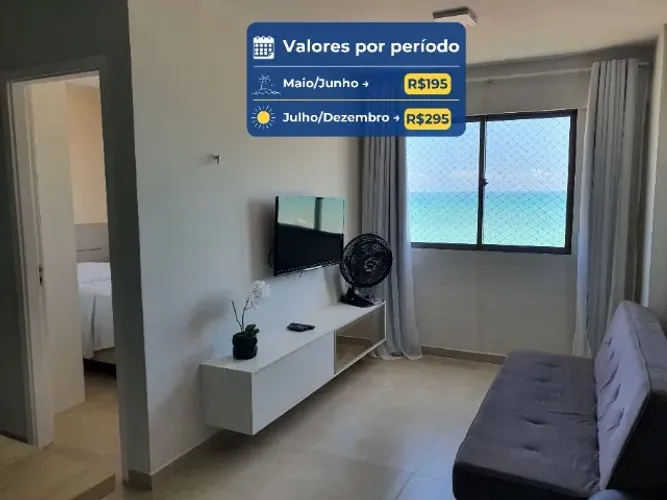 Frente Mar | 2 Quartos | Wi-Fi | Garagem