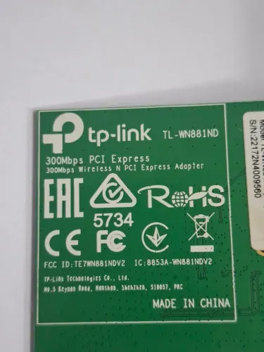 Adaptador Wireless N 300mbps Pci Express Tl-wn881nd Tp-link