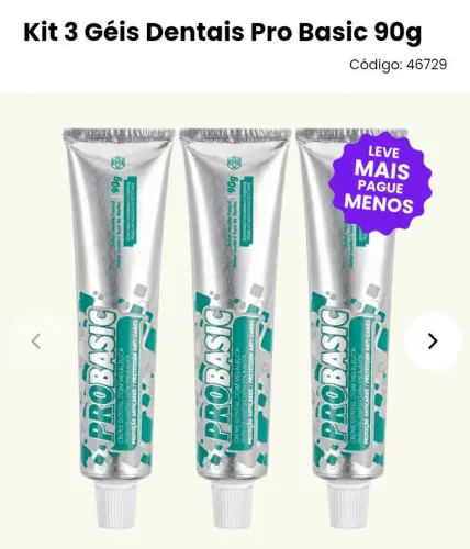 Kit 03 gel dental 90gramas cada