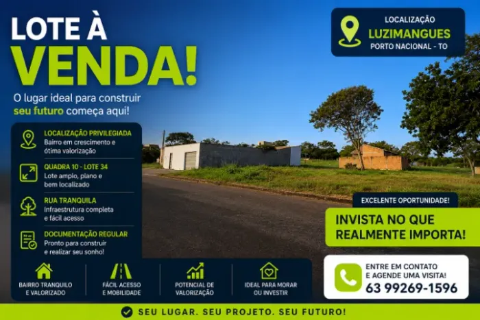 Vendo Lote 250m2 - Luzimangues - TO