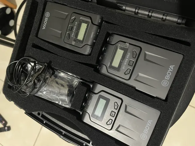 Microfone Lapela duplo boya