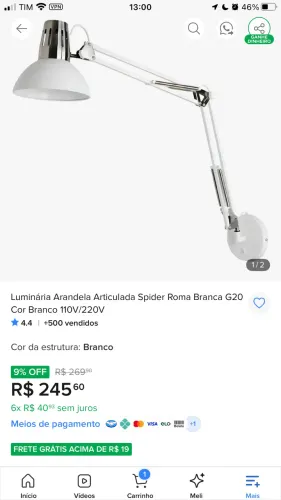 Luminária de parede
