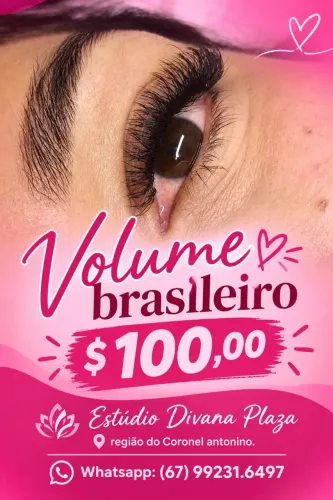 Cílios Volume brasileiro $ 100,00
