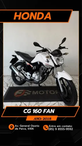Honda fan 160 ano 2018, Extra Aceitamos cartão e Financiamento bancário