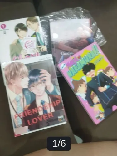 Mangás BL em ótimo estado - combo 4 volumes