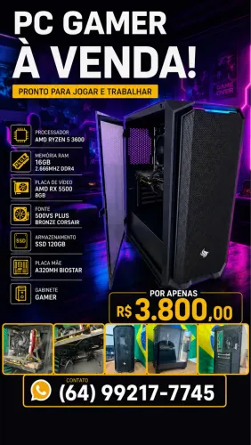 PC GAMER P/ JOGOS E TRABALHOS AVANÇADOS