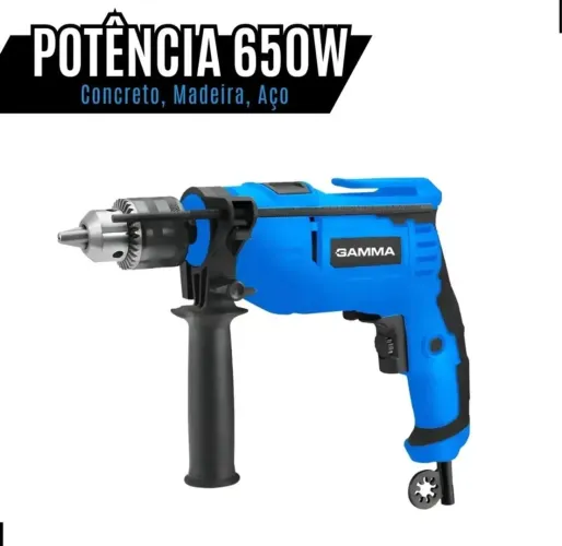 Furadeira parafusadeira gamma 650w 127v