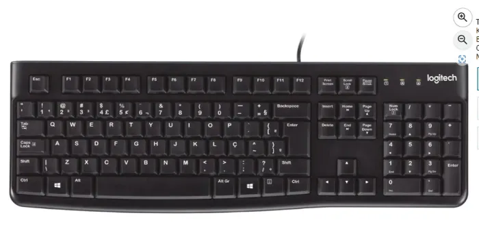 Teclado com fio USB Logitech K120