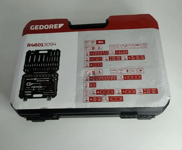 Gedore Red Jogo de Soquetes 1/4? + 1/2? 94 peças originais novo