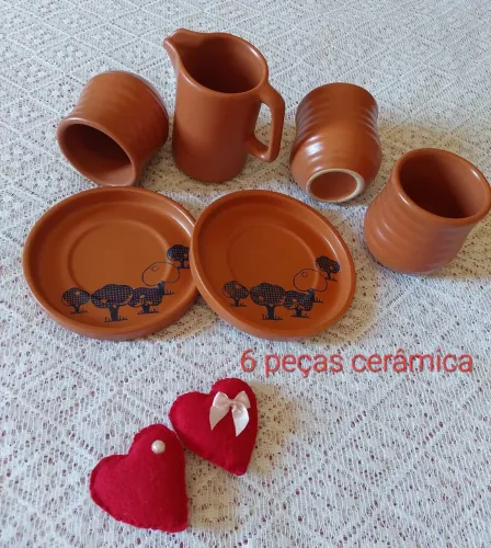 Jogo para café ou chá em Cerâmica (Valéria *