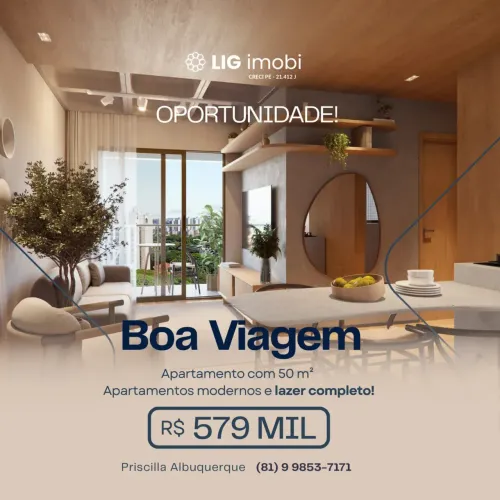 Oportunidade em Boa Viagem | Apartamento de 50m² com localização estratégica e lazer de re