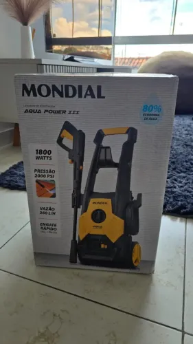MONDIAL Lavadora de Alta Pressão Aqua Power III, Cinza/Amarelo, 1800W, 220V - Nova e lacra