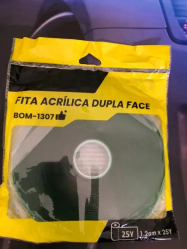 Fita acrílica dupla face 25 metros