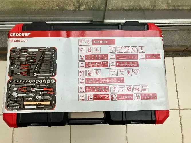 Jogo ferramentas maleta completa 100 Peças Gedore Red R46003100